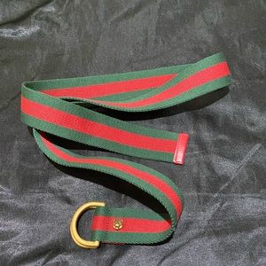 Gucci belt unisex signature colors red/green